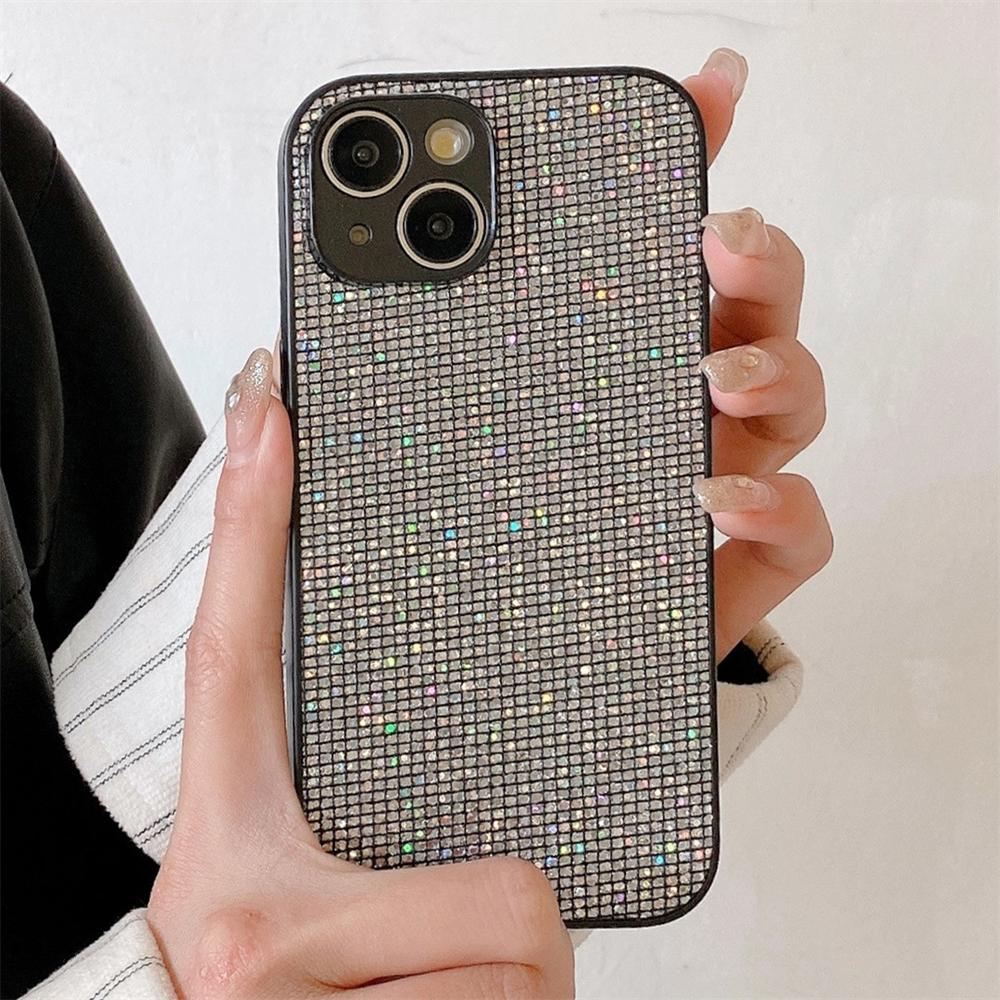 

Bling Glitter Rhinestones Diamond Sequins Phone Case For iPhone 15 11 12 13 14 Pro Max X XS XR 8 7 Plus Shockproof Bumper Cover For iPhone 14 Plus