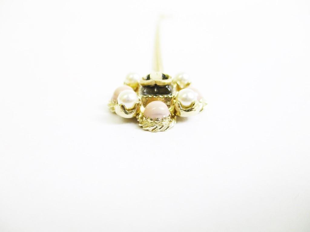 Authentic CHANEL CC Logo White and Light Pink Stone Gold Chain Necklace #7437 Seller refurbished