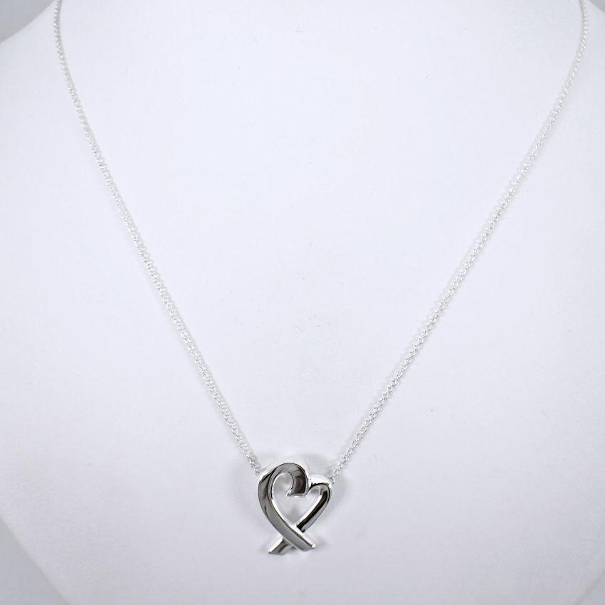 [Used] TIFFANY 925 Loving Heart Pendant/Necklace/g538-62