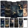 Fashion Starry Sky Stars Hard PC Phone Case For Samsung Galaxy Z Flip 7 6 5 4 Black Cover For Galaxy Z Flip 3 Foldable Shell Bag