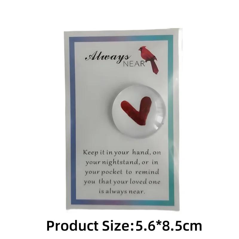 

Mini Glass Penguin Hug Token with Hummingbird Card - Inspirational Gift for Friends Family Love Friendship Sympathy Keepsake 1PC