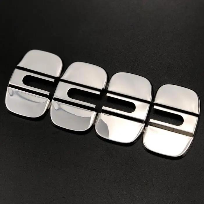 For Tesla Model X 2016 2017 2018 Model S 2012 - 2018 Door Lock Buckle Striker Trim Protection Cover Cap Sticker Car-Styling