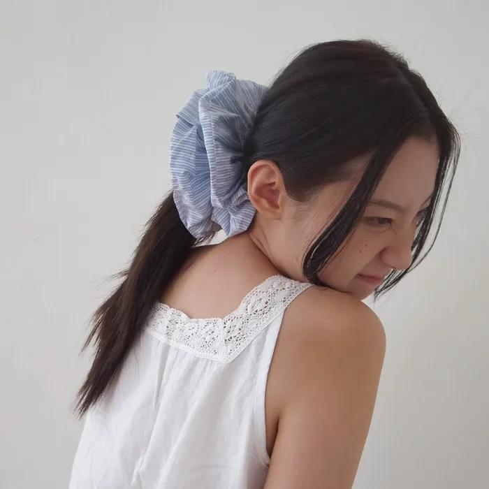 FLAT DONUT SCRUNCHIE (STRIPED)_pullgi