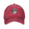 Artemis II Copy Moon Joy Minimal Full Moon Unstructured Baseball Caps Distressed Cotton Space Snapback Unisex Women Adjustable Hats