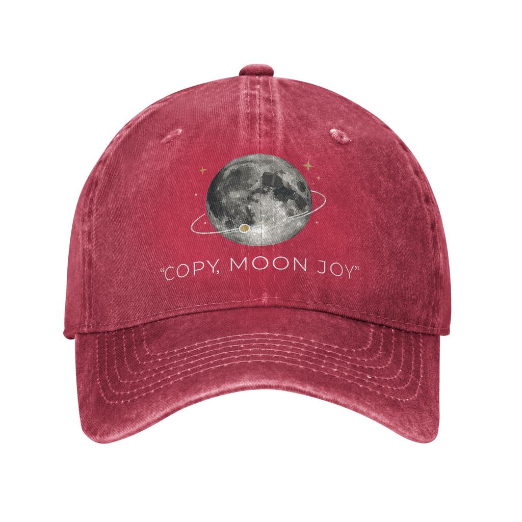 Artemis II Copy Moon Joy Minimal Full Moon Unstructured Baseball Caps Distressed Cotton Space Snapback Unisex Women Adjustable Hats