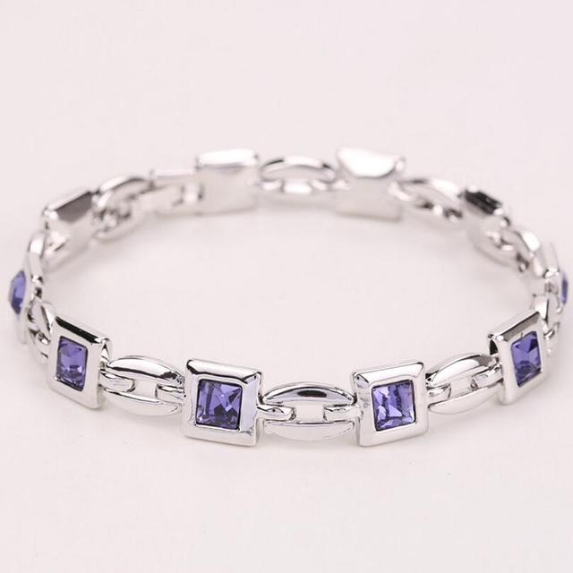 Fashion Bracelet Wedding Female Heart Crystal Bracelets For Women Luxury Temperament Silver -Color Fine Jewelry Gift