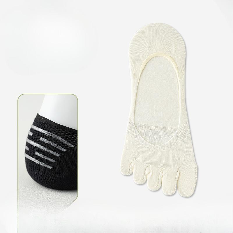 

Носки из чистого хлопка с пятью пальцами — легкие детские летние носки, разделяющие пальцы, впитывающие пот, противоскользящие, с нескользящей пяткой, невидимые. 1 pair молочный белый