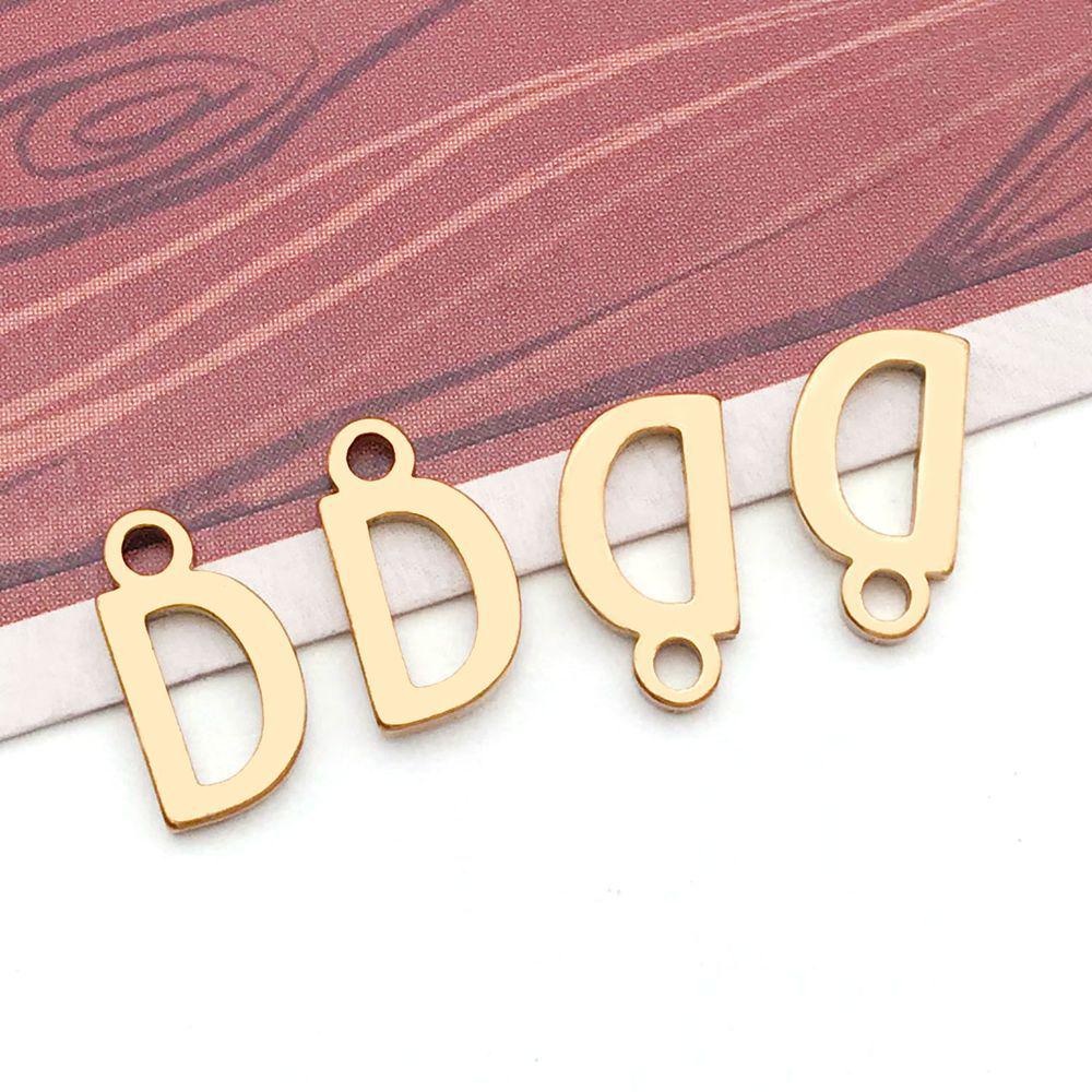 Stainless Steel 26 English Letter Pendant Charm for DIY Bracelets and Necklaces