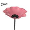 Backyard Bee Waterer Garden Metal Flower Stake Decorative Bird Bath Ground Insert Watering Pollinator Station Butterfly Drinking Bowl for Pollinators