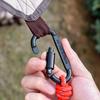 4 Stück Aluminiumlegierung Verriegelungskarabiner Feder-Schnapphaken D-Ringe Verriegelungskarabiner für Outdoor, Camping, Wandern, Angeln