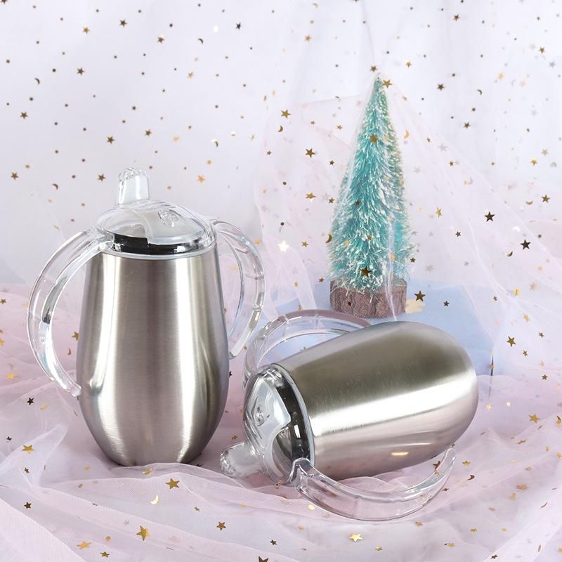 Inside and Outside Stainless Steel Thermos Cup Hot Sublimation Children's Baby Bottle Big Belly Cup Eggshell Cup Ice Bully Cup