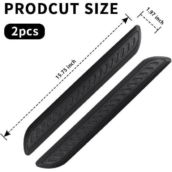2PCS Rubber Car Bumper Guard,Anti-Collision Anti-Scratch Car Rear Bumper Protector Strip,Universal Car Bumper Protector Guard Car Exterior