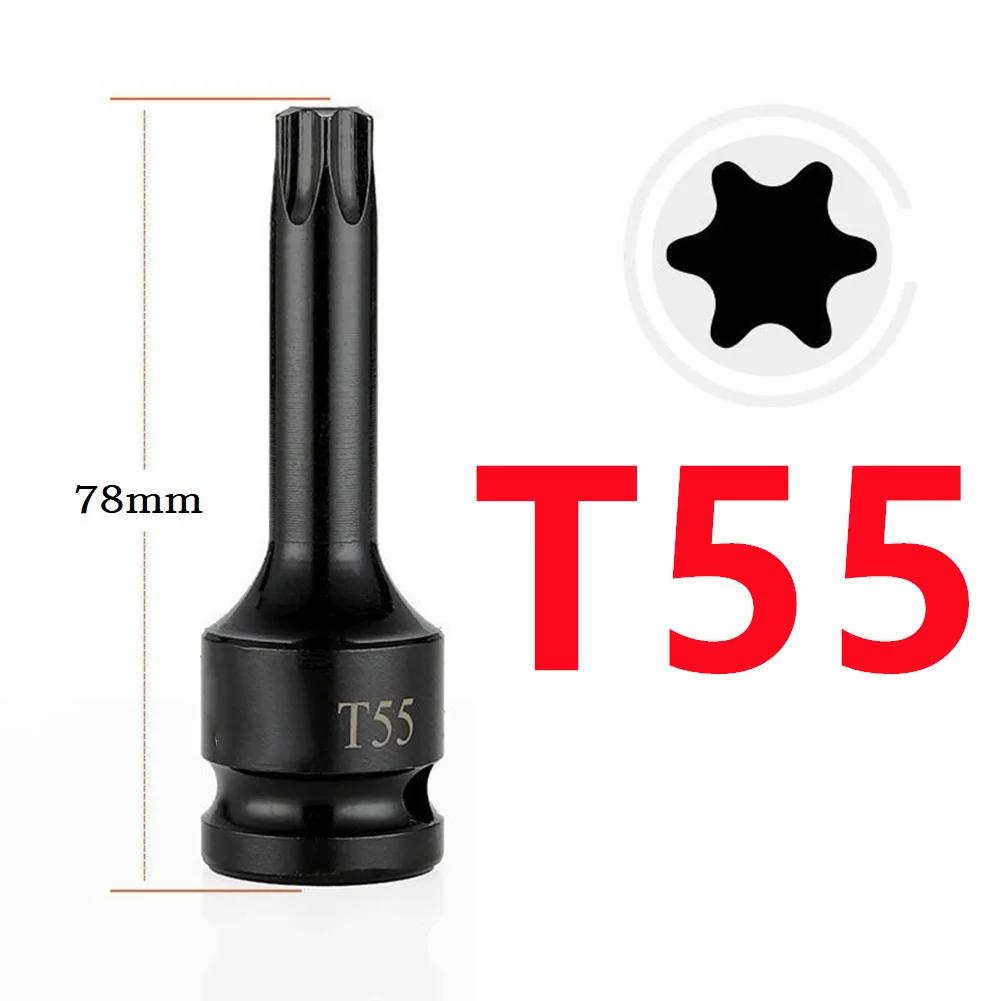 1pcs Torx Socket Bits 1/2 Inch Drive Socket Adapter Screwdriver Bits T20 T25 T27 T30 T35 T40 T45 T50 T55 T60 T70 T80 Series