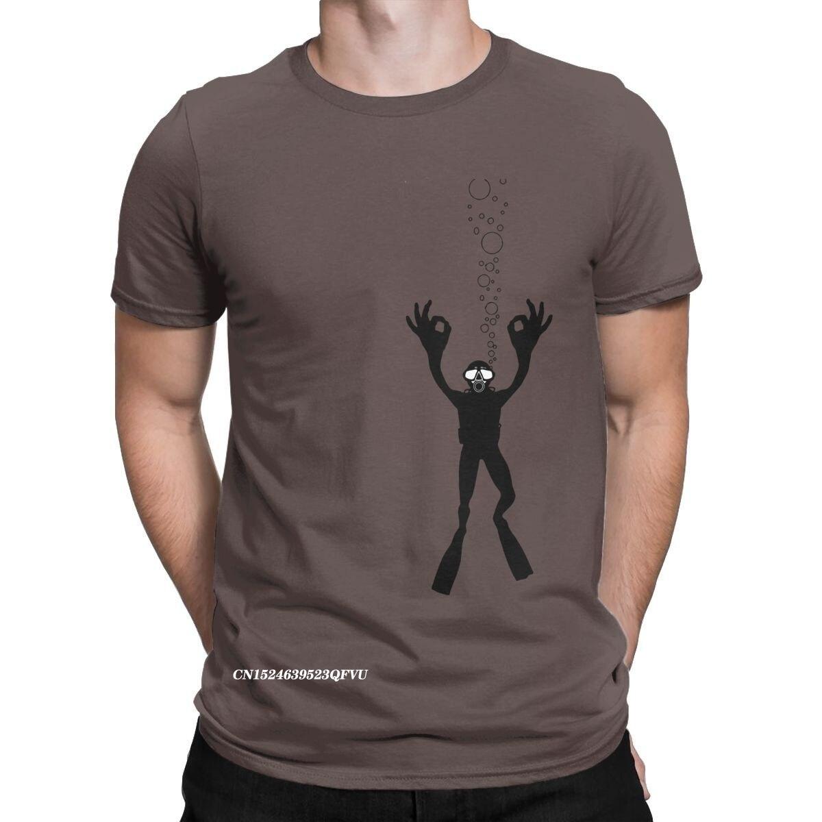 

Ok Diver Dive Scuba Diving T Shirts Men s Cotton Funny T-Shirts Harajuku Tees Graphic Alternative Clothing Camisas 5XL різнокольоровий