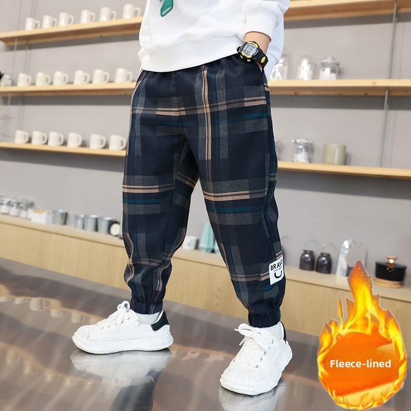 

Children s Clothing Boys Pants Spring and Autumn Outfit Kids Casual Pants Outdoor Wear Big Kids Sports Pants Long Pants Trendy Kids Fleece Winter 160cm синій