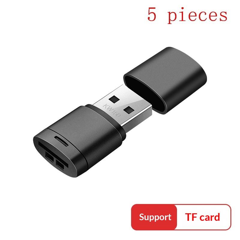 1/5Pcs Portable Memory Card Reader Adapter Usb2.0 Mini Tf Card High Speed Memory Card Reader With Tf Card Slot Maxcompatible 2Tb