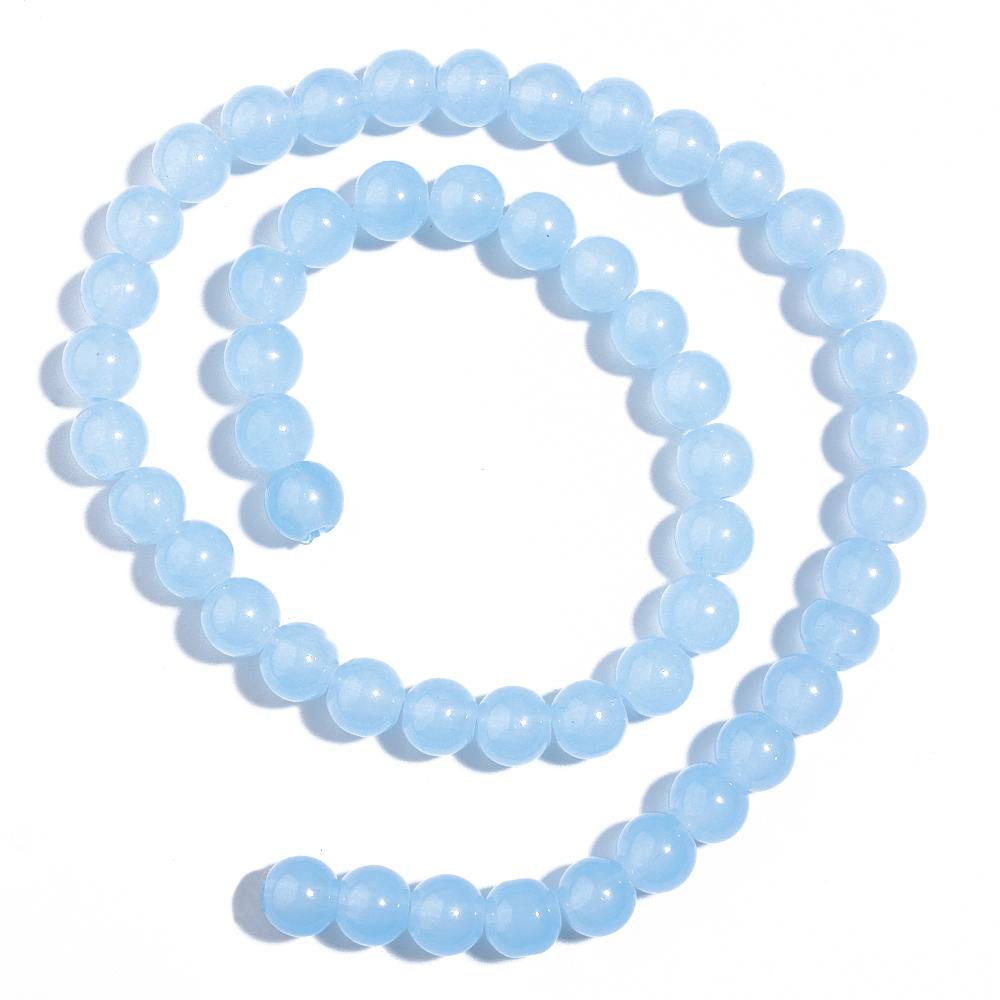 1 Strand 6/8mm Solid Color Glass Beads Loose Spacer Round Beads For Jewelry Making DIY Handmade Bracelet Necklace Accessories