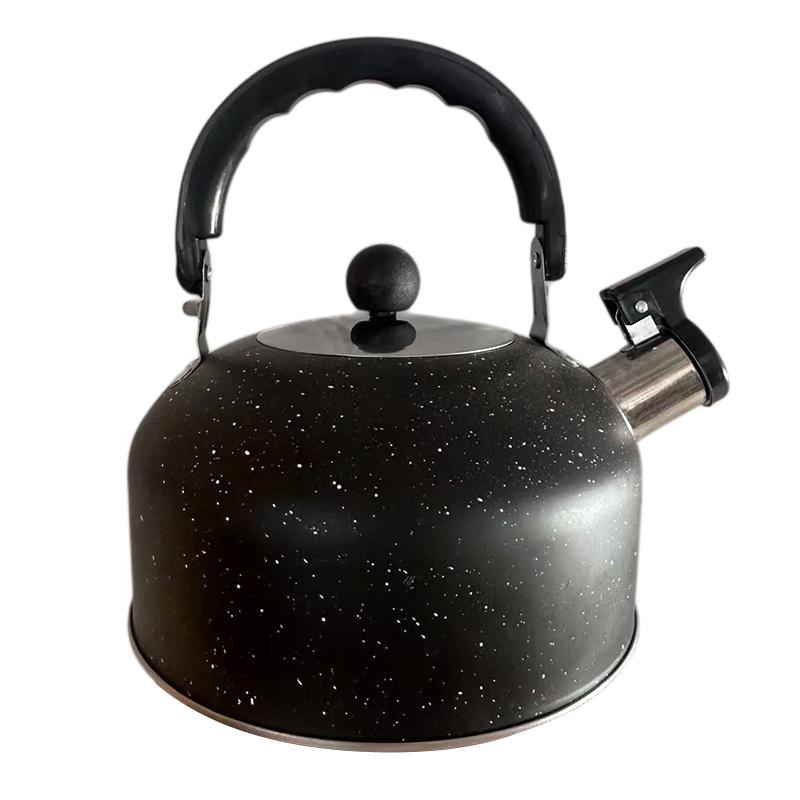 Свистящий чайник, Чайники для плиты из пищевой нержавеющей стали с деревянным узором, Складная ручка, Громко свистящий чайник