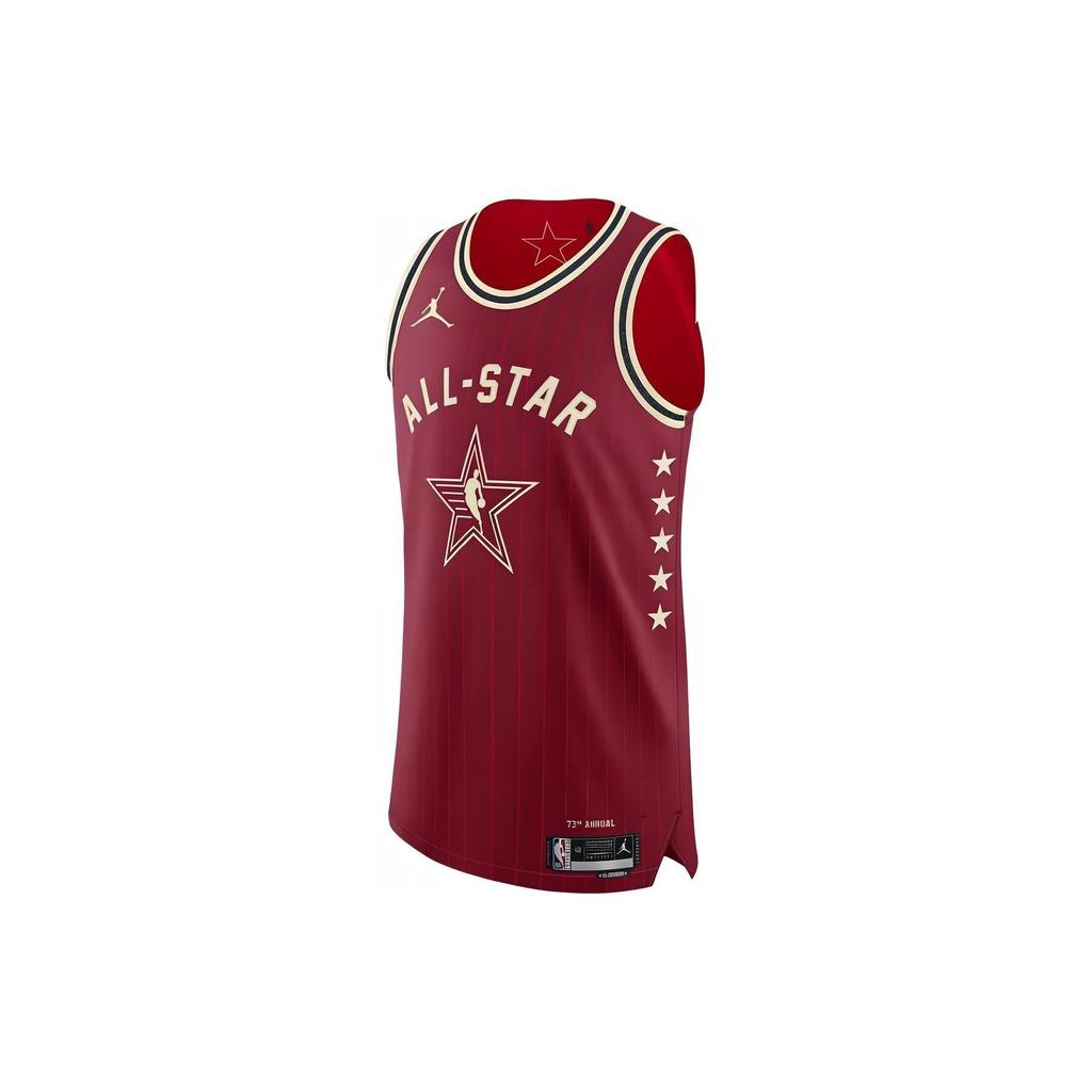 Jordan 23 All-Star Jersey AU Player Edition All-Star Season Curry 30 Number Lettering Color Block Basketball Tank Unisex Tops Red FQ7755-601