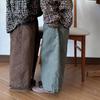 Jiaye Tongpin 2025 Autumn Kids' Distressed Cotton Wide-Leg Pants