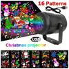 16 Patterns Christmas Projector Lights Rotatable Christmas Decoration Outdoor/Indoor Led Projector for Holiday Party Xmas Decor