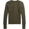 Polo Ralph Lauren Solid Color Single-Breasted Round Neck Long Sleeve Knit Sweater Women sweater Olive WMPOSWENDW20355-300