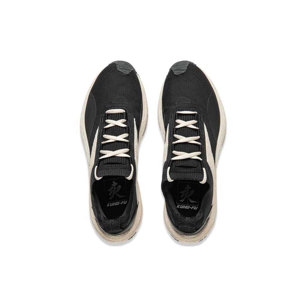 New LiNing Jackie Chan Collaboration Kung Fu Collection Wear Resistant Low Top Casual Shoes Unisex Gray Black White AZGU021-5