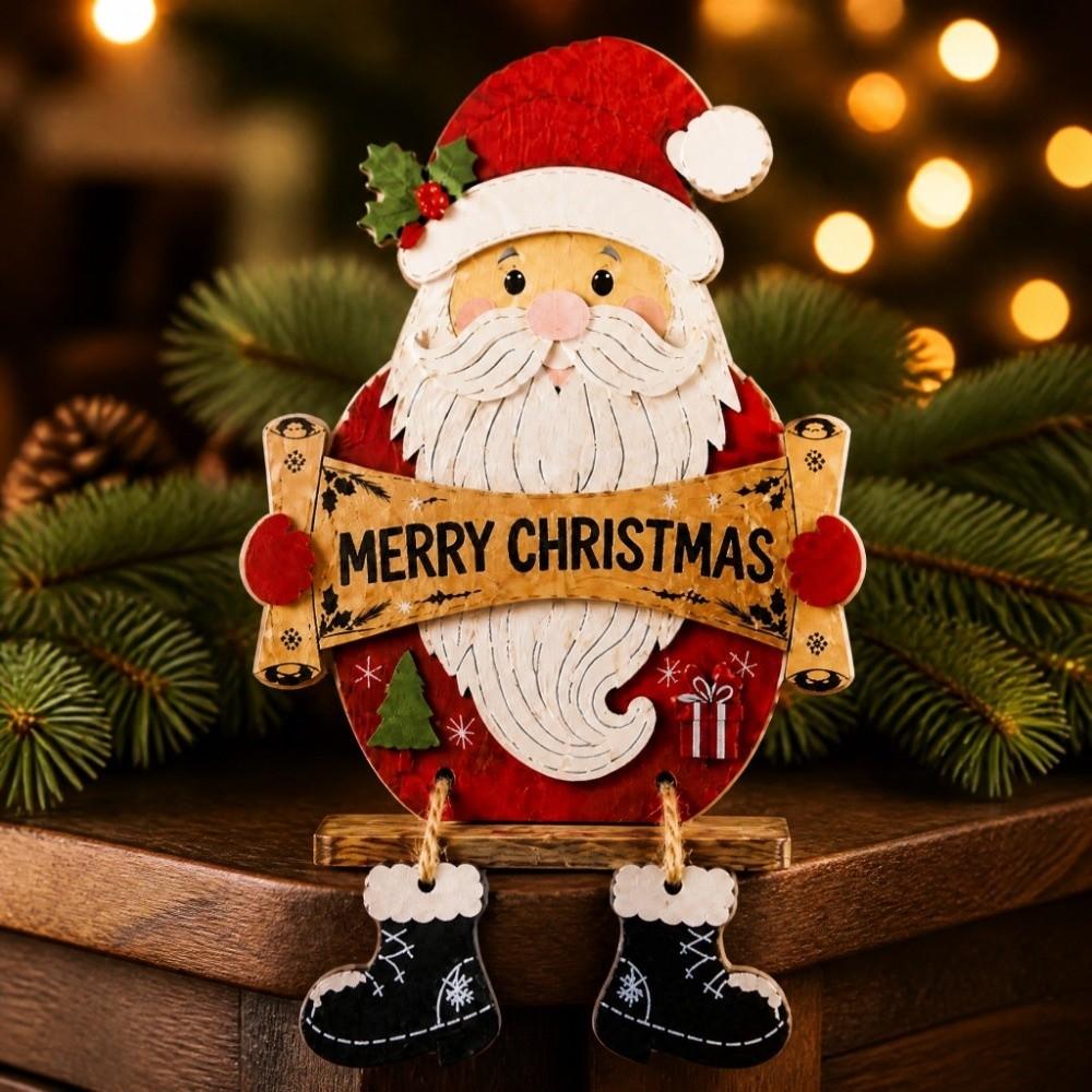 2D Flat Holiday Party Decorations Lightweight Solid Wood Wall Hanging Decor Home Decor
