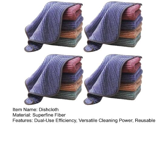 10/20Pcs Dishcloths Superfine Fiber Quick-drying Cleaning Towels Reusable Versatile Water Absorbent Dish Towels