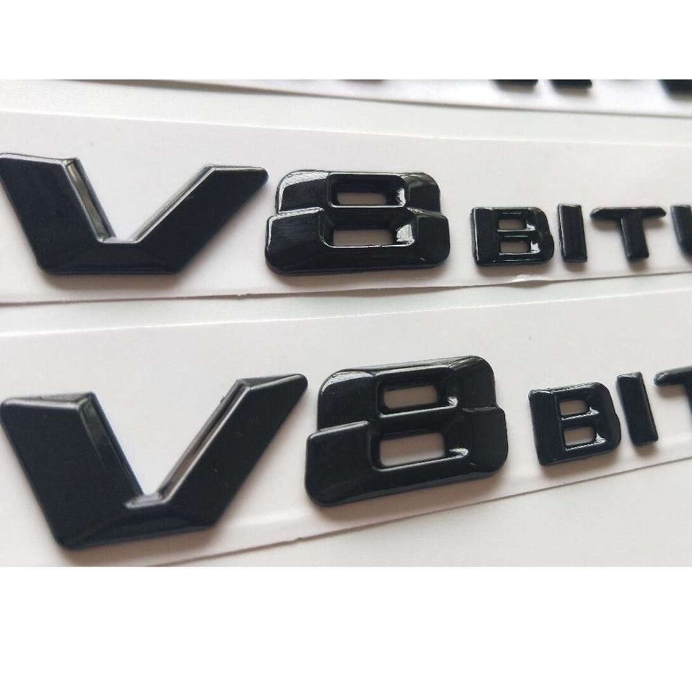 BRI4 3D Letters For Mercedes Benz E63 C63 S63 GLE63 GLC63 GLS63 CLS63 AMG Fender V8 BITURBO V8BITURBO Emblems Badges Symbols Sticker