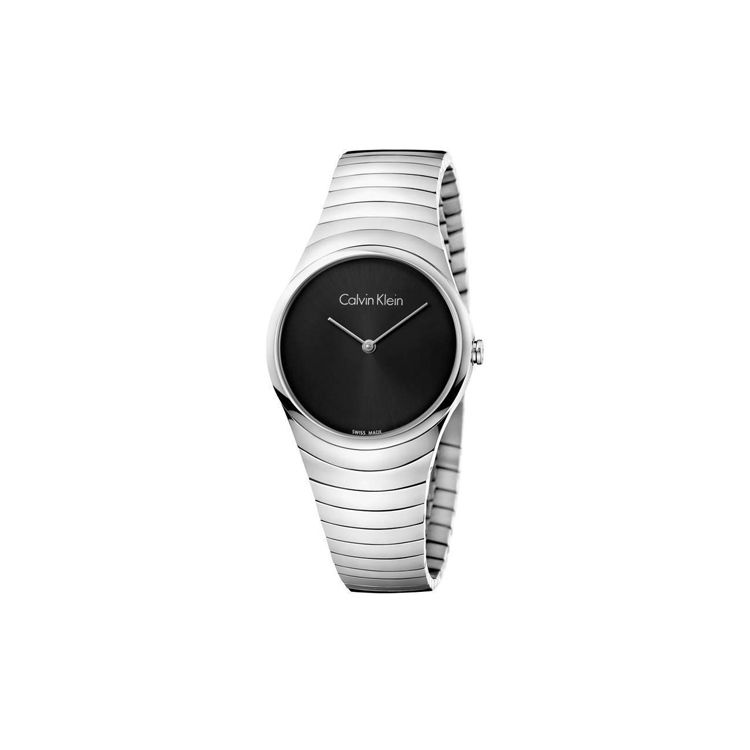 Calvin Klein Quartz Watch 33Mm Black Dial 30M Water Resistant Women watches Silver K8A23141 Black Dial