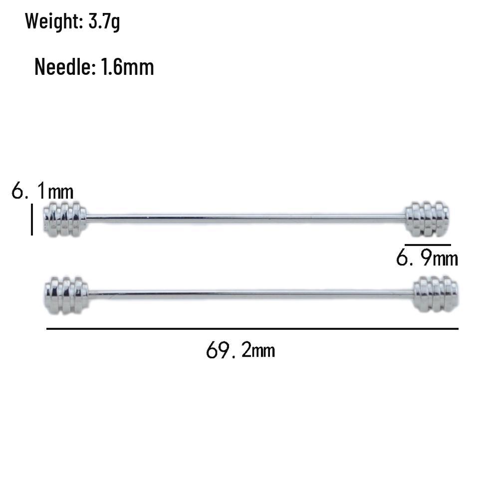 Men's Gold Rhinestone Collar Pin - Business Wear Accessory