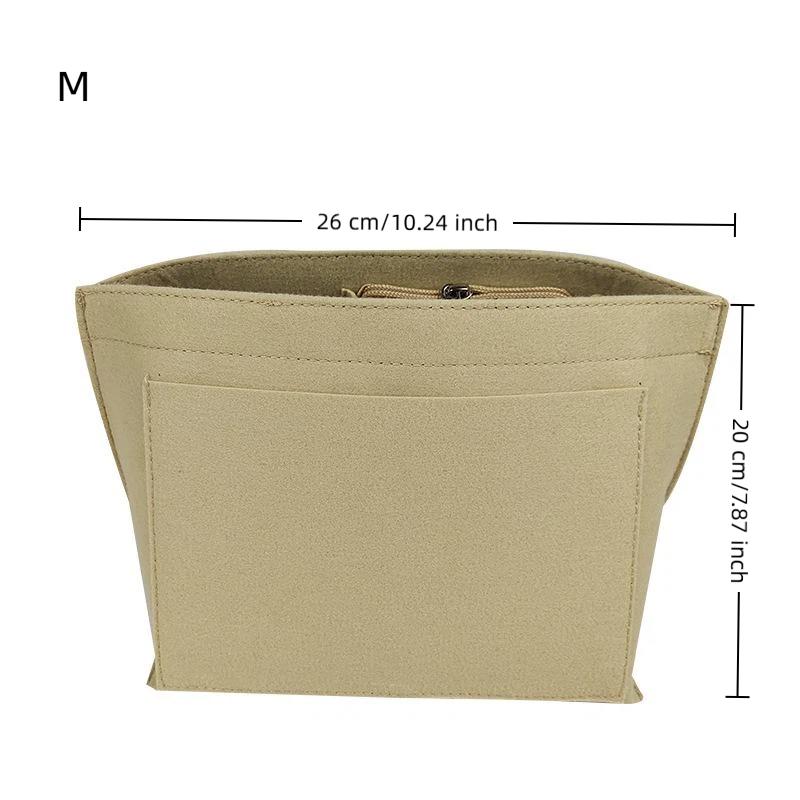Felt Insert Bag Sturdy Foldable Handbag Liner Organizer Large Capacity Makeup Storage Bag for Travel Daily Use