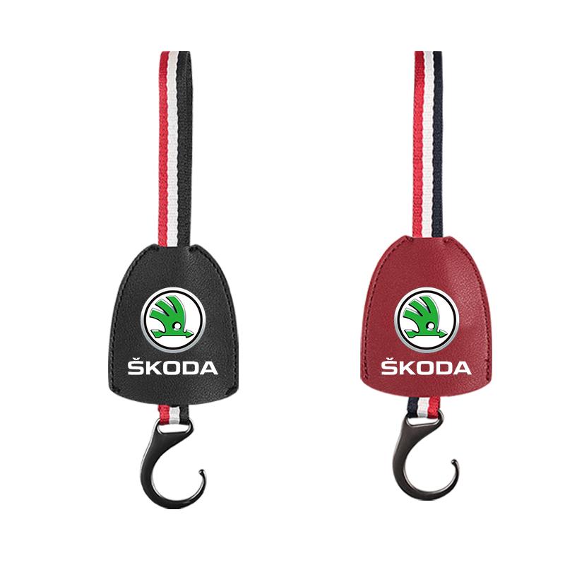 Sfrab5 1PCS Car Leather Seat Headrest Storage Hanger Hook For Skoda Octavia MK2 MK 2 3 A5 A7 A8 Fabia Karoq Superb Rapid Kamiq Scala
