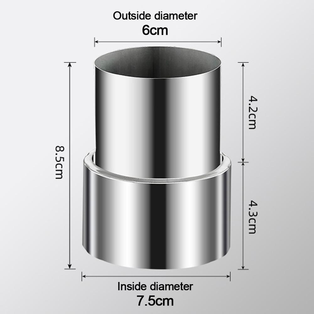 Stainless Steel Ventilation Pipe Fittings Multiple Sizes Ducting Connector