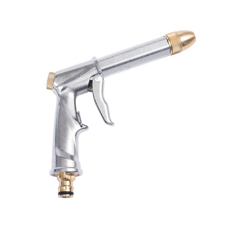 Metal Water Gun Electroplating Lengthened High Pressure Household Car Wash Nozzle Garden Irrigation Water Gun Pressure Washer