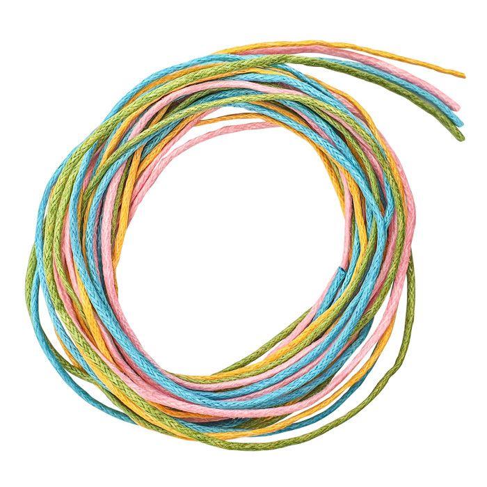 Coton ciré couleurs pastel 1mm x 1m 4 fils