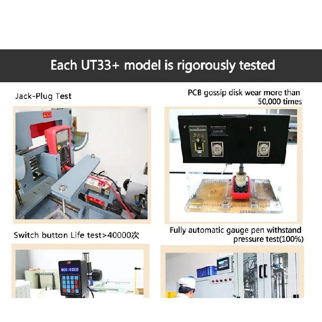 UNI-T  UT33A+ UT33B+ UT33C+ UT33D+ Palm Size Multimeter CAT II 600V LCD Display Test Lead Hanging Groove Ergonomic Design