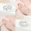 copper Star Shape Moon Ring Cross Butterfly Design White Zircon Ring Authentic copper Iris Flower Ring Valentine Gift Women Jewellery
