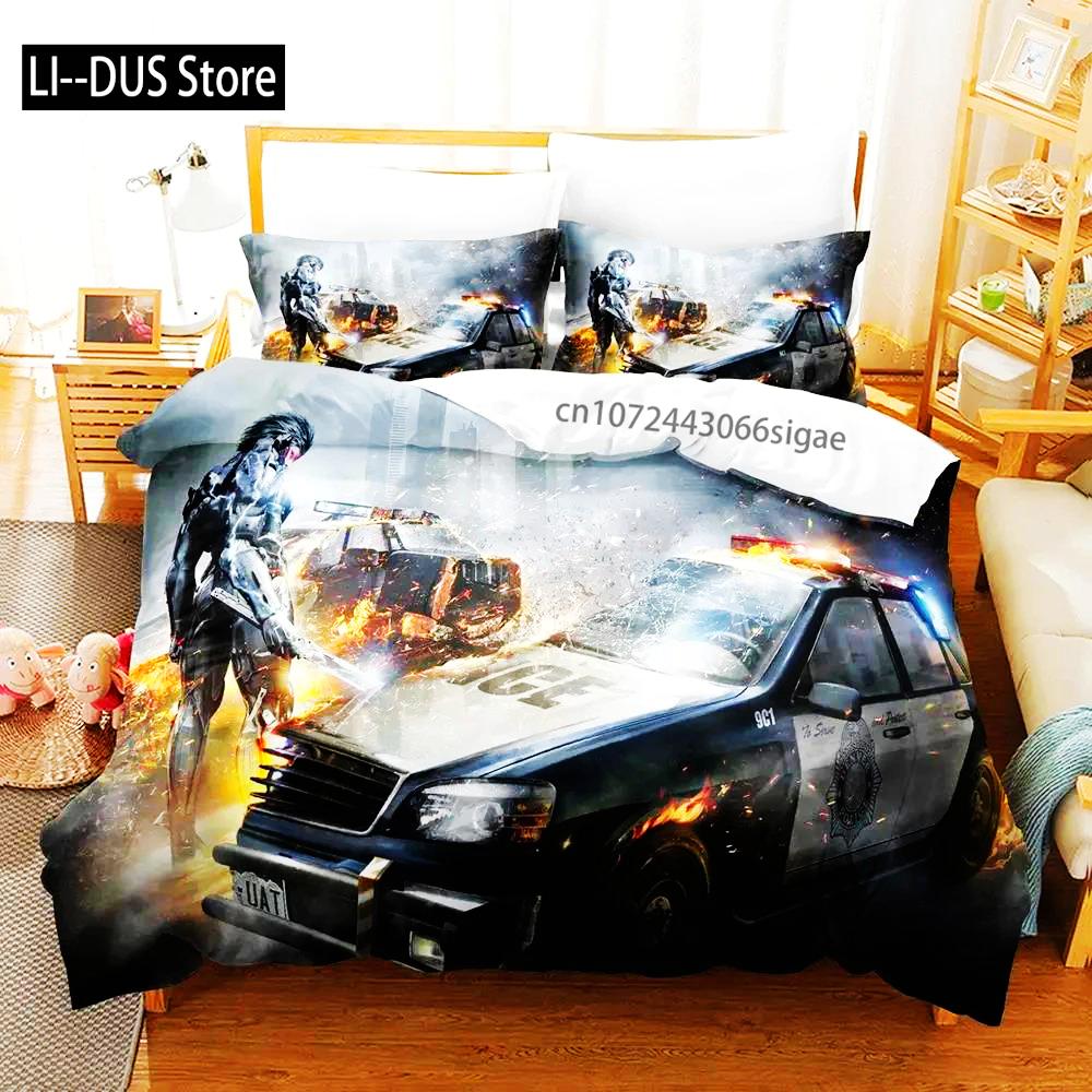 Metal Duvet Cover Set For Adults And Boys Bedroom 2025 Duvet Cover Bed Set Quilt Cover Pillowcase Single Double Queen King Size