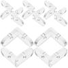 15Pcs Fixed Buckle Corner Code Transparent Bracket Acrylic Braces Clear Angle Connectors Storage Cases Home Decor Figurines