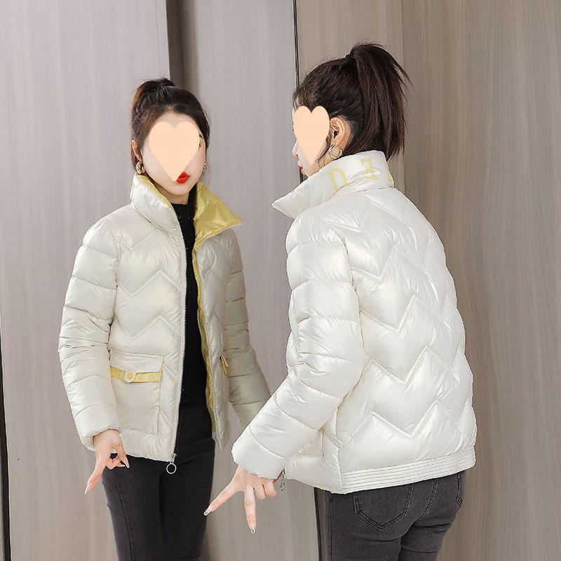 

Укороченные черные толстые женские пальто с подкладкой, стеганые женские куртки с подкладкой на утином пуху, короткие, синие, модные, зимние, акция M белый