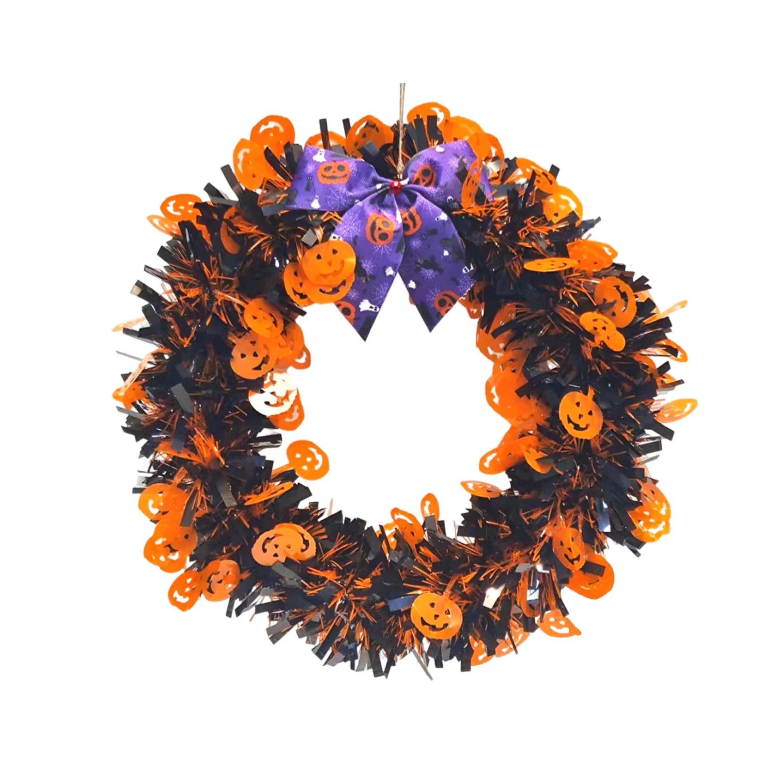 

Pumpkin & Bow Wreath (Halloween/Christmas) One Size