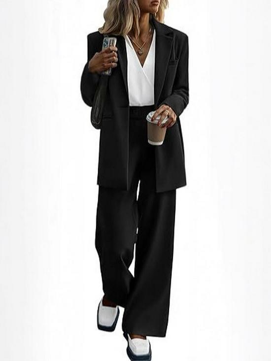 2025 Women's Autumn/Winter Fashion: Elegant Solid Color Suit & Pants Set