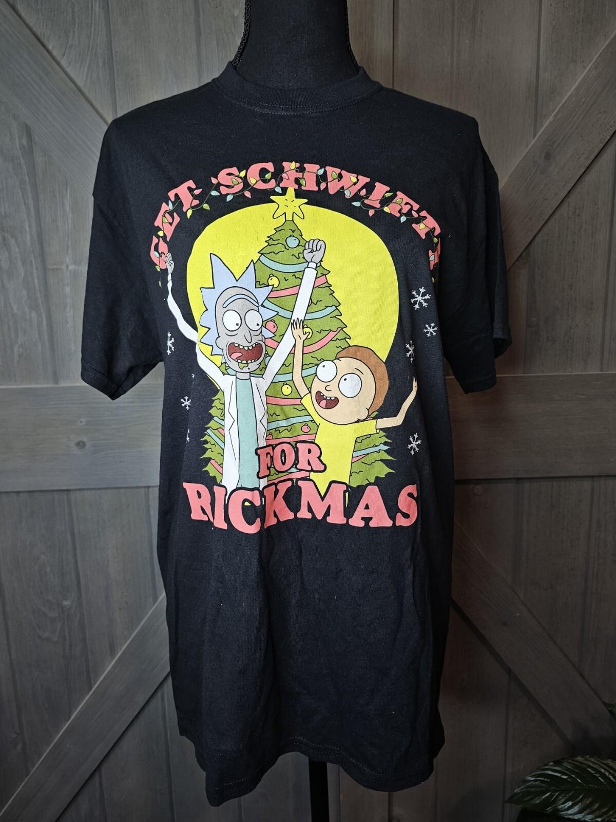 Rick and Morty Christmas Tshirt Medium S