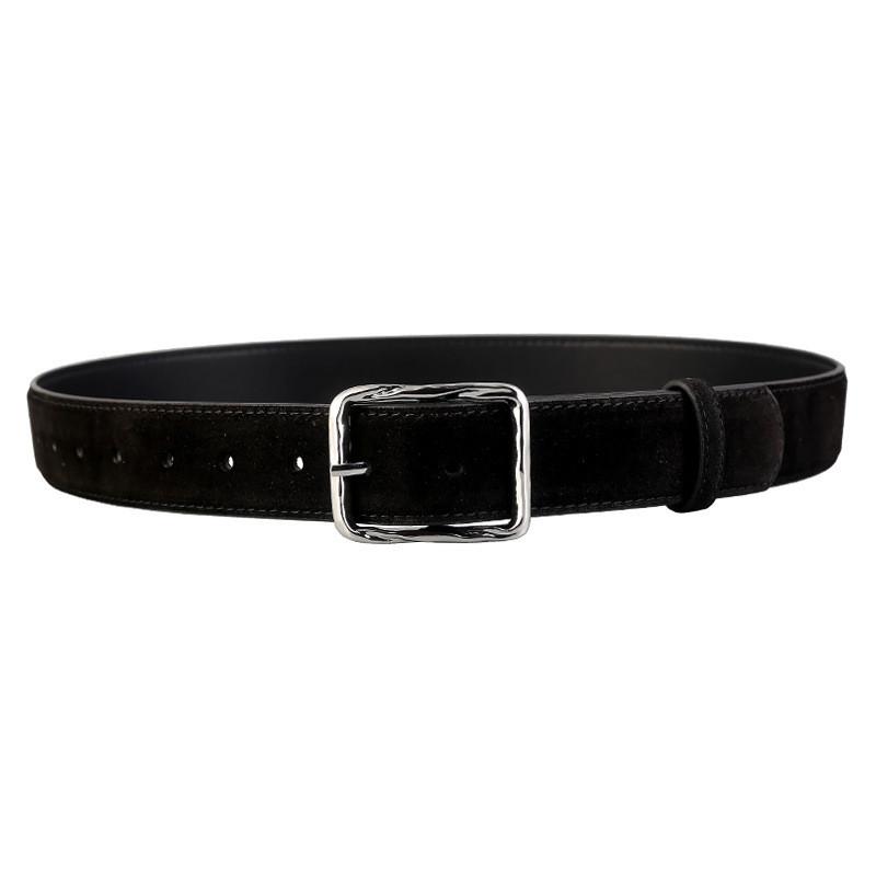 Minimalist Leather Waist Belt For Women With Zinc Alloy Buckle For Business And Casual Style