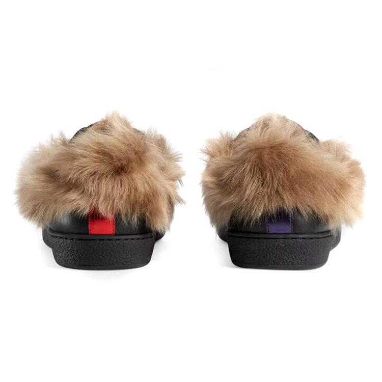 Gucci Ace Wool Embroidered 'Bee - Black' 496093 0FI50 1093