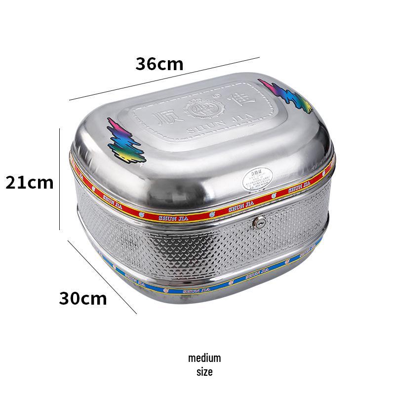 Premium Stainless Steel Motorcycle Tail Box with Thickened Screw Fixing