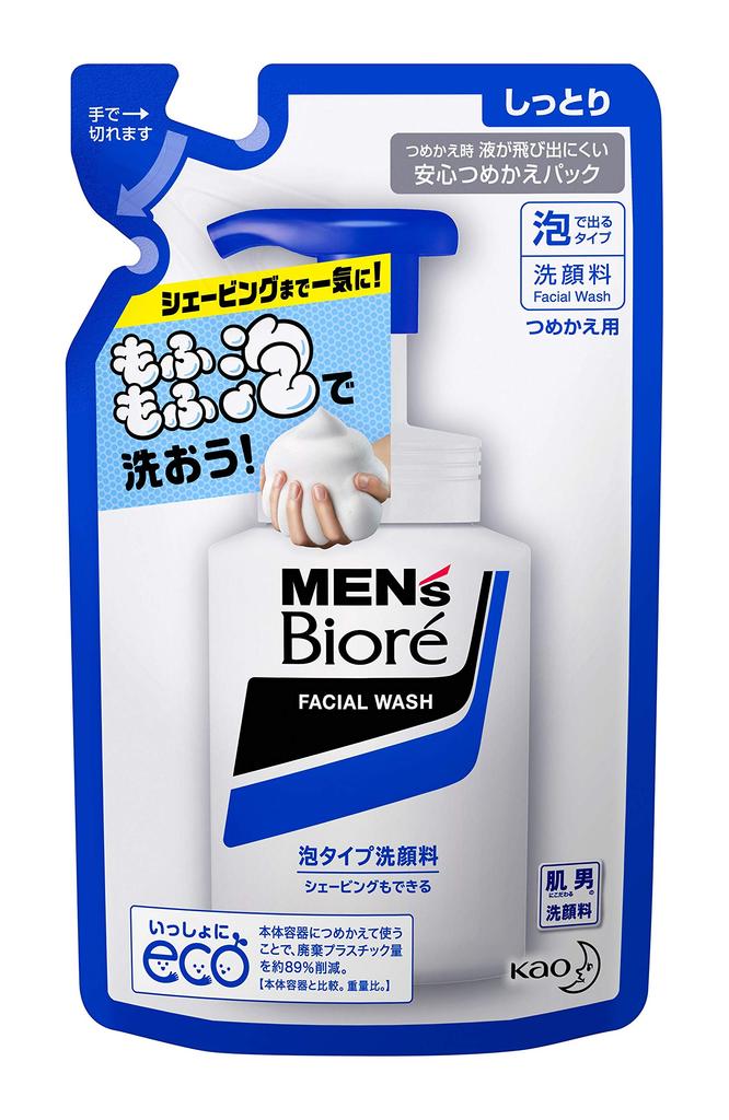 Biore Foaming Face Wash Refill 130ml Men's