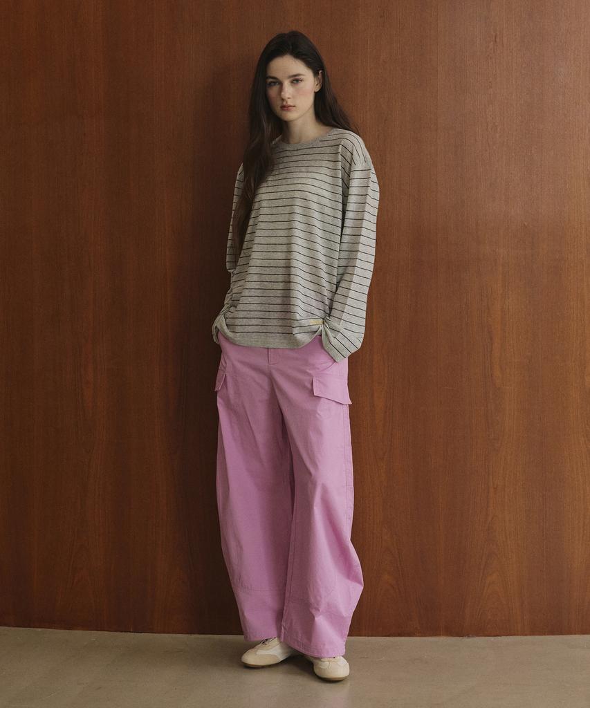 Seutyudioaenpaleukeu Striped Knit_Grey